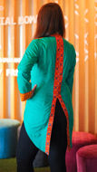 Picture of KAL07 Kurta Style Top In Sea Green Color