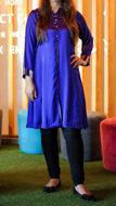 Picture of KAL05 Straight Silk Kurta In Purple Color