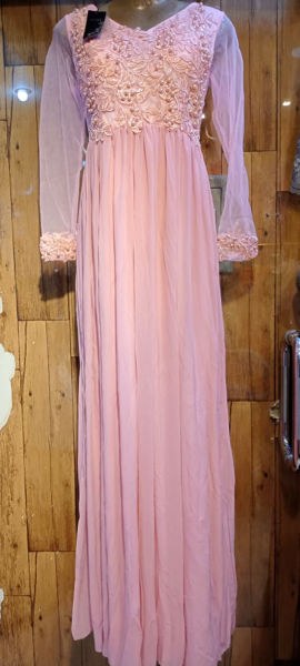 Picture of ZS37 New Fabrice Net Long Maxi In Pink Color