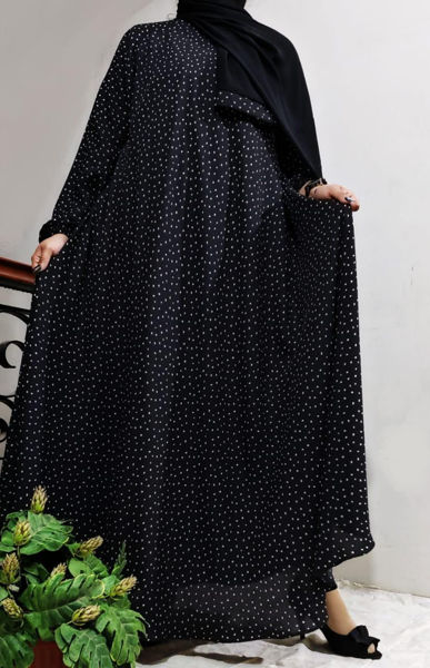 Picture of ZS41 Printed Maxi Full Airline Belt With Elastic Sleeves In Black Color